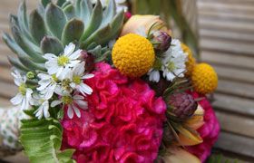 ecclectic wedding bouquet